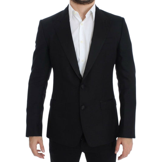 Dolce & Gabbana Black wool silk SICILIA blazer