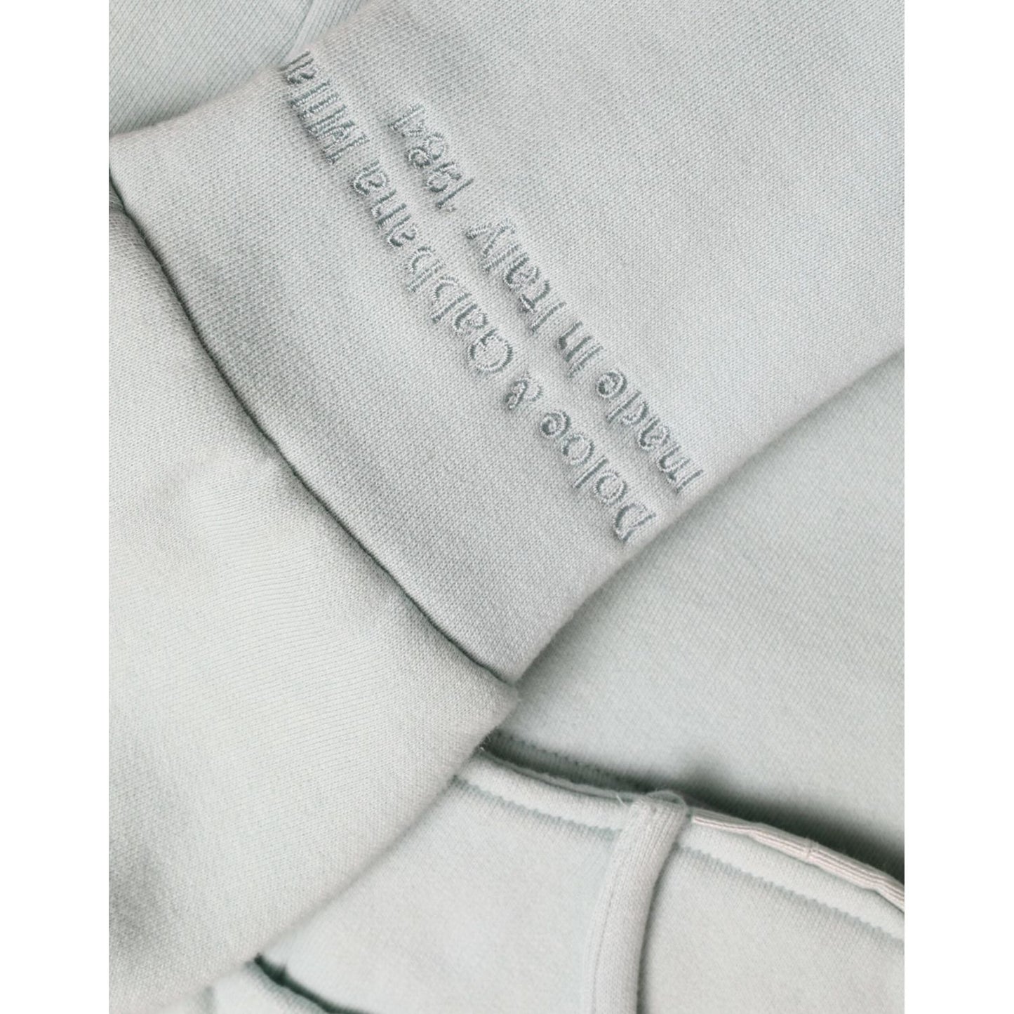 Dolce & Gabbana Mint Green Cotton Pockets Pullover Sweater TSH84734-50