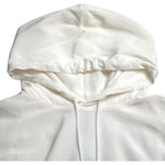 Dolce & Gabbana White Floral Print Hooded Pullover Sweater