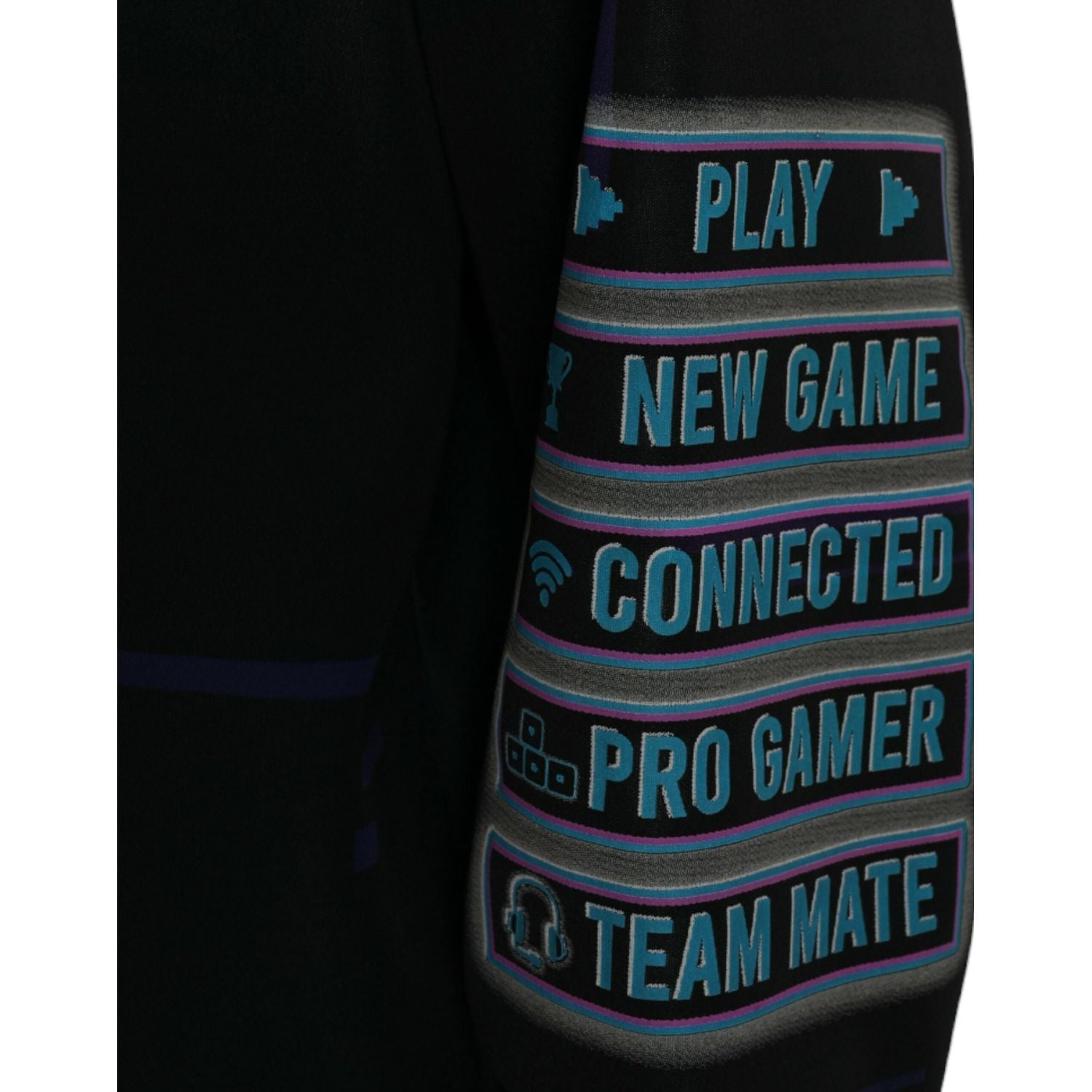 优雅图案印花连帽套头衫