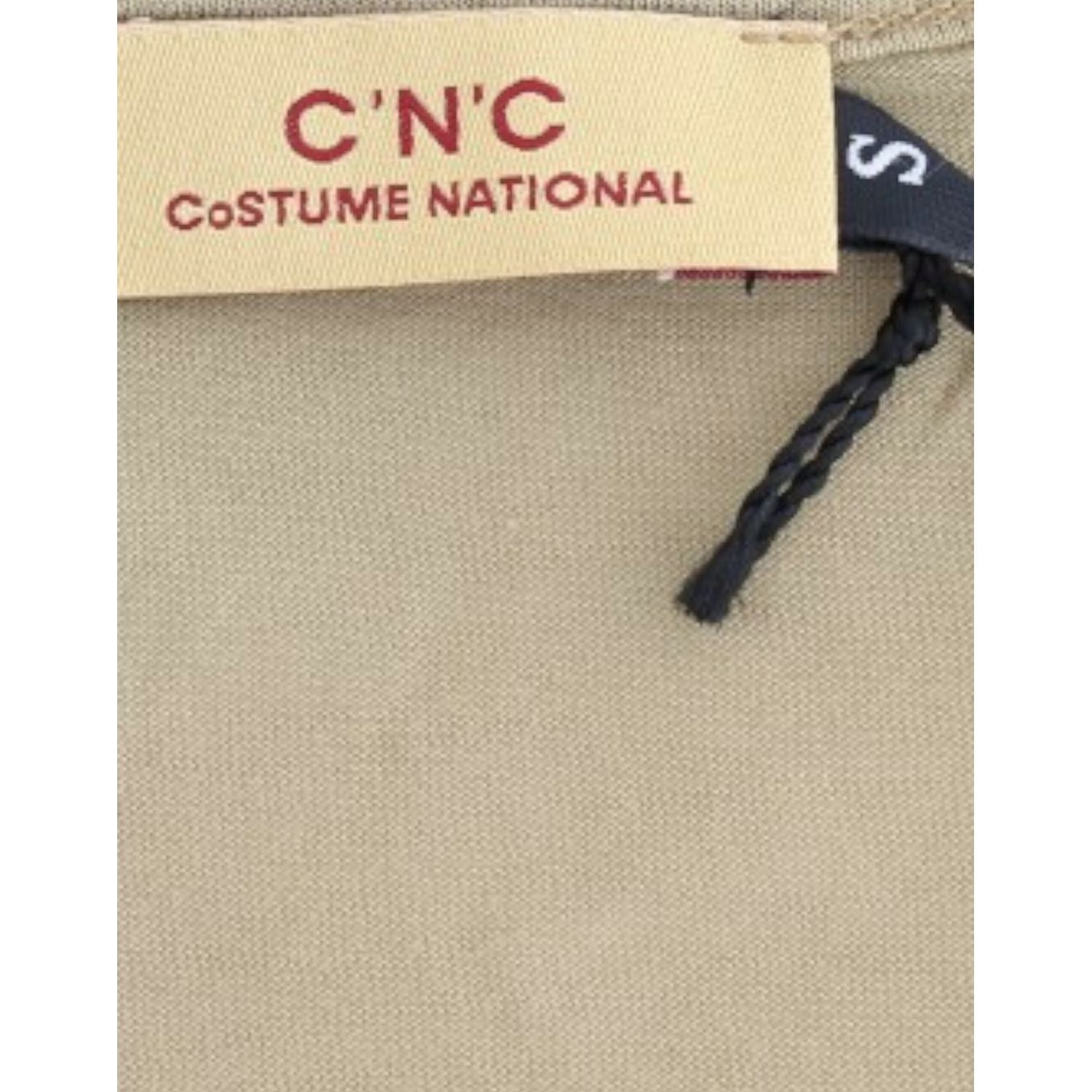 别致的绿色多色印花 V 领 T 恤