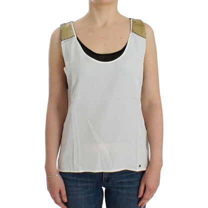 Costume National White sleeveless top