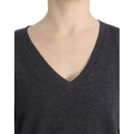 Costume National Chic V-Neck Alpaca Blend Short Sleeve Sweater Costume National Tan