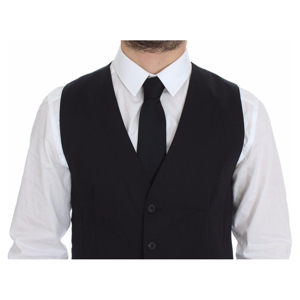 优雅蓝色棉质弹力连衣裙背心