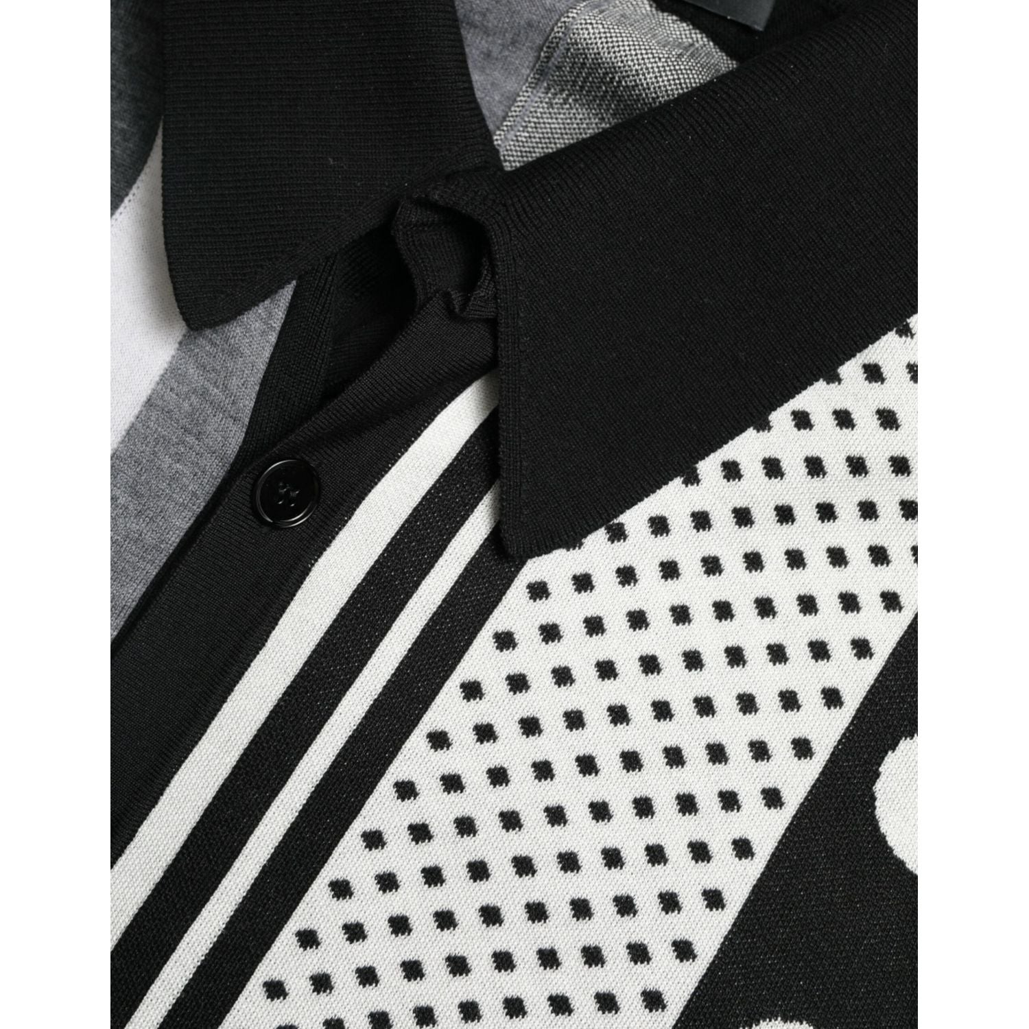 优雅条纹真丝混纺开衫