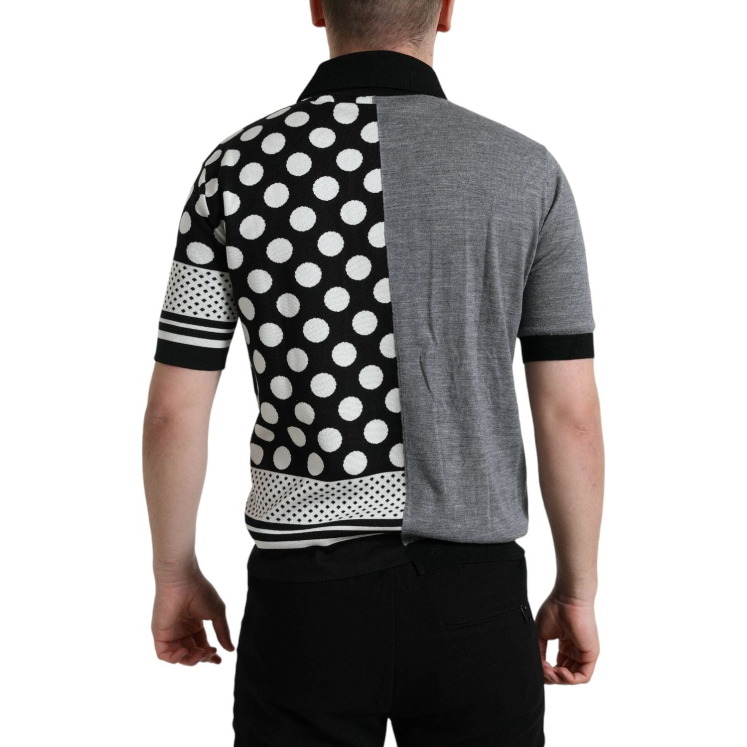 优雅条纹真丝混纺开衫