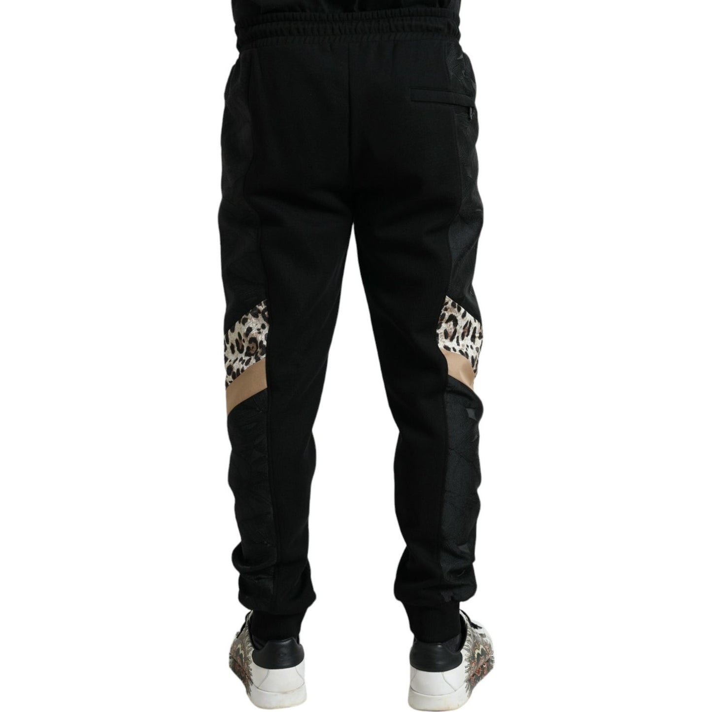 Dolce & Gabbana Black Cotton Slim Stretch Jogger Pants