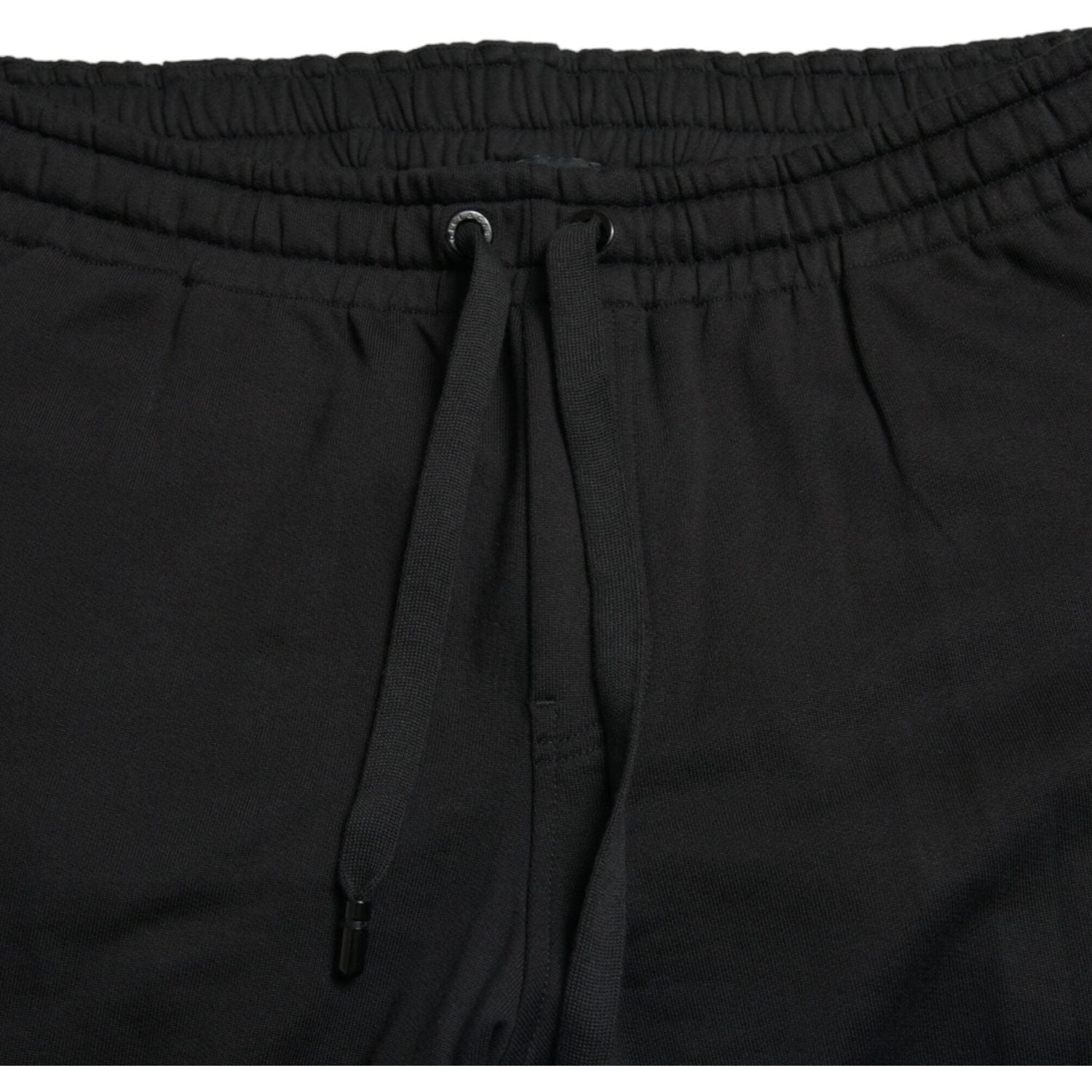 بنطال رياضي أنيق من القطن باللون الأسود من دولتشي آند غابانا