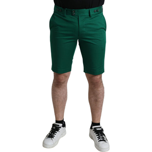 Dolce & Gabbana Deep Green Cotton Stretch Men Bermuda Shorts PAN74875-44