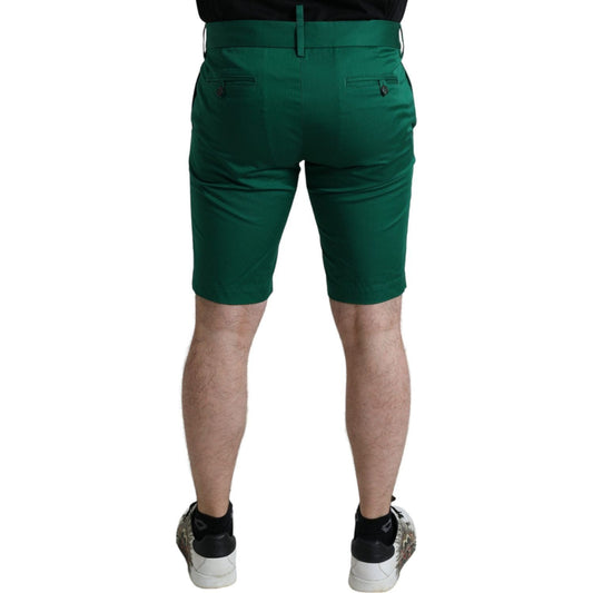 Dolce & Gabbana Deep Green Cotton Stretch Men Bermuda Shorts PAN74875-44