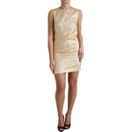 Dolce & Gabbana Metallic Floral Jacquard A-line Mini Dress
