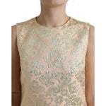 Dolce & Gabbana Metallic Floral Jacquard A-line Mini Dress