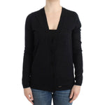 Costume National Elegant Deep V-neck Lightweight Cardigan Costume National Black