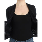 Costume National Elegant Deep V-neck Lightweight Cardigan Costume National Black