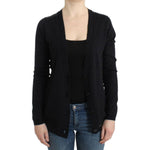 Costume National Elegant Deep V-neck Lightweight Cardigan Costume National Black