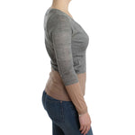 Costume National Elegant Gray Acrylic & Wool Cardigan Costume National Dim Gray