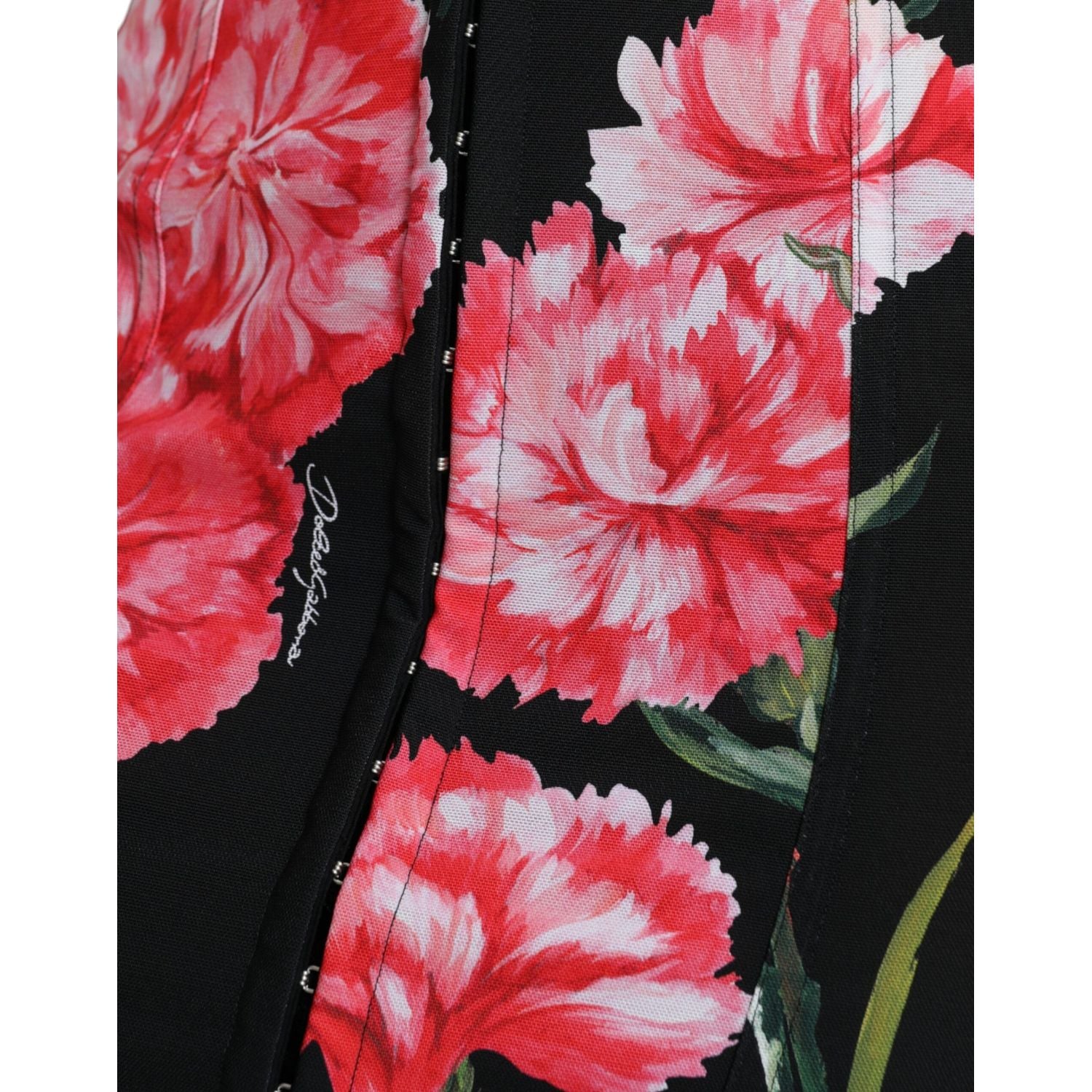 花卉高腰铅笔裙