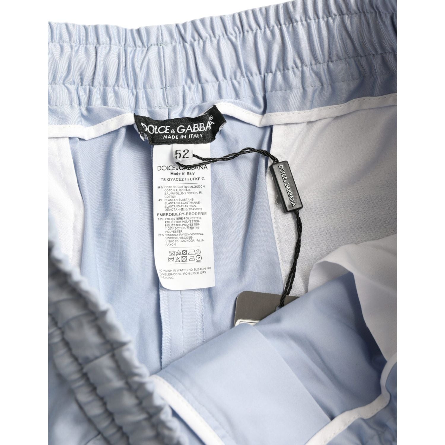 男士优雅浅蓝色慢跑裤