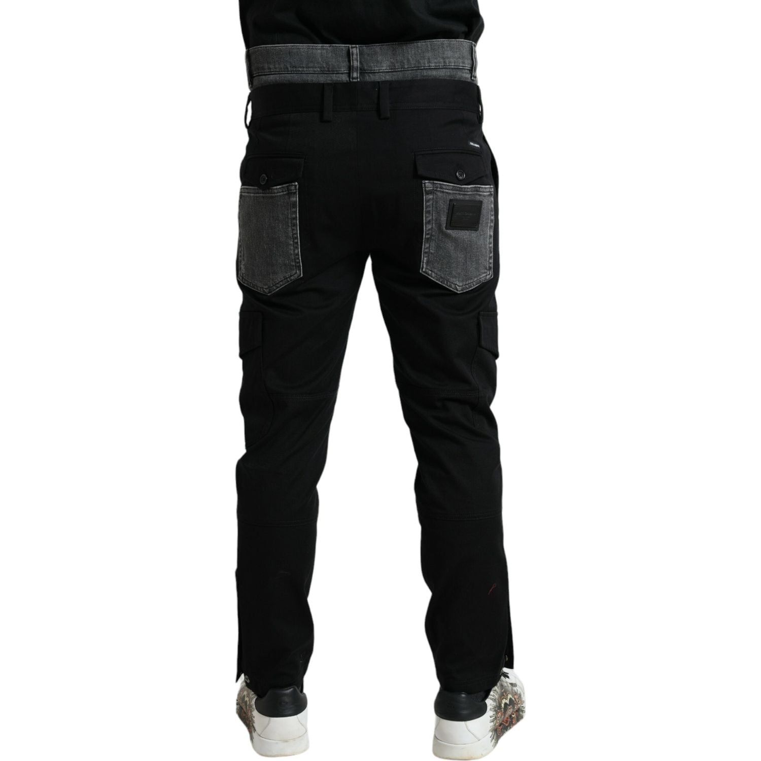 优雅紧身棉质弹力慢跑裤