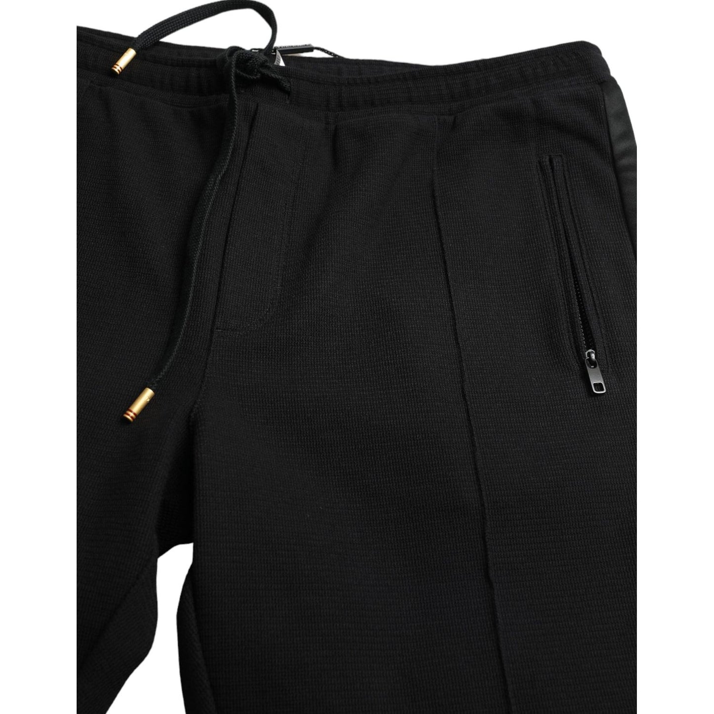 Dolce & Gabbana Black Cotton Skinny Jogger Sweatpants Pants
