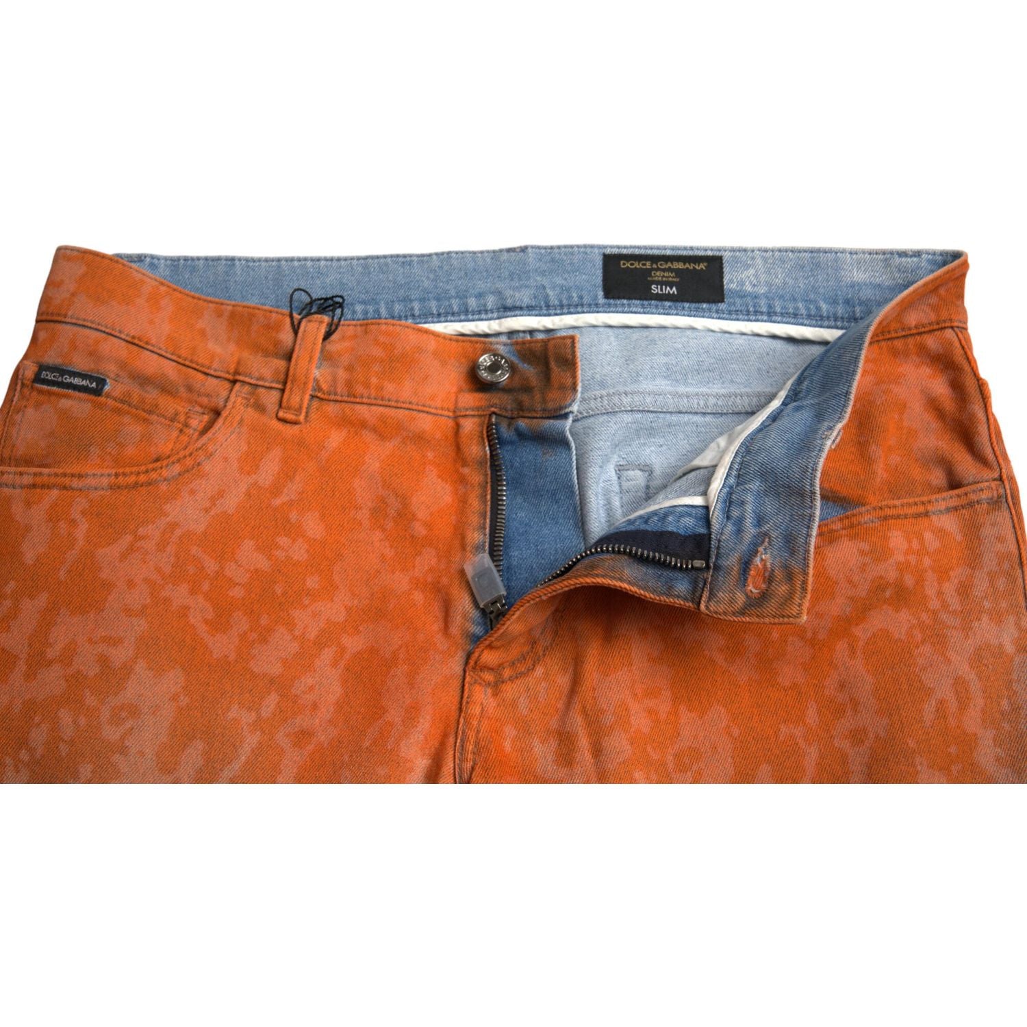 优雅渐变色紧身牛仔裤