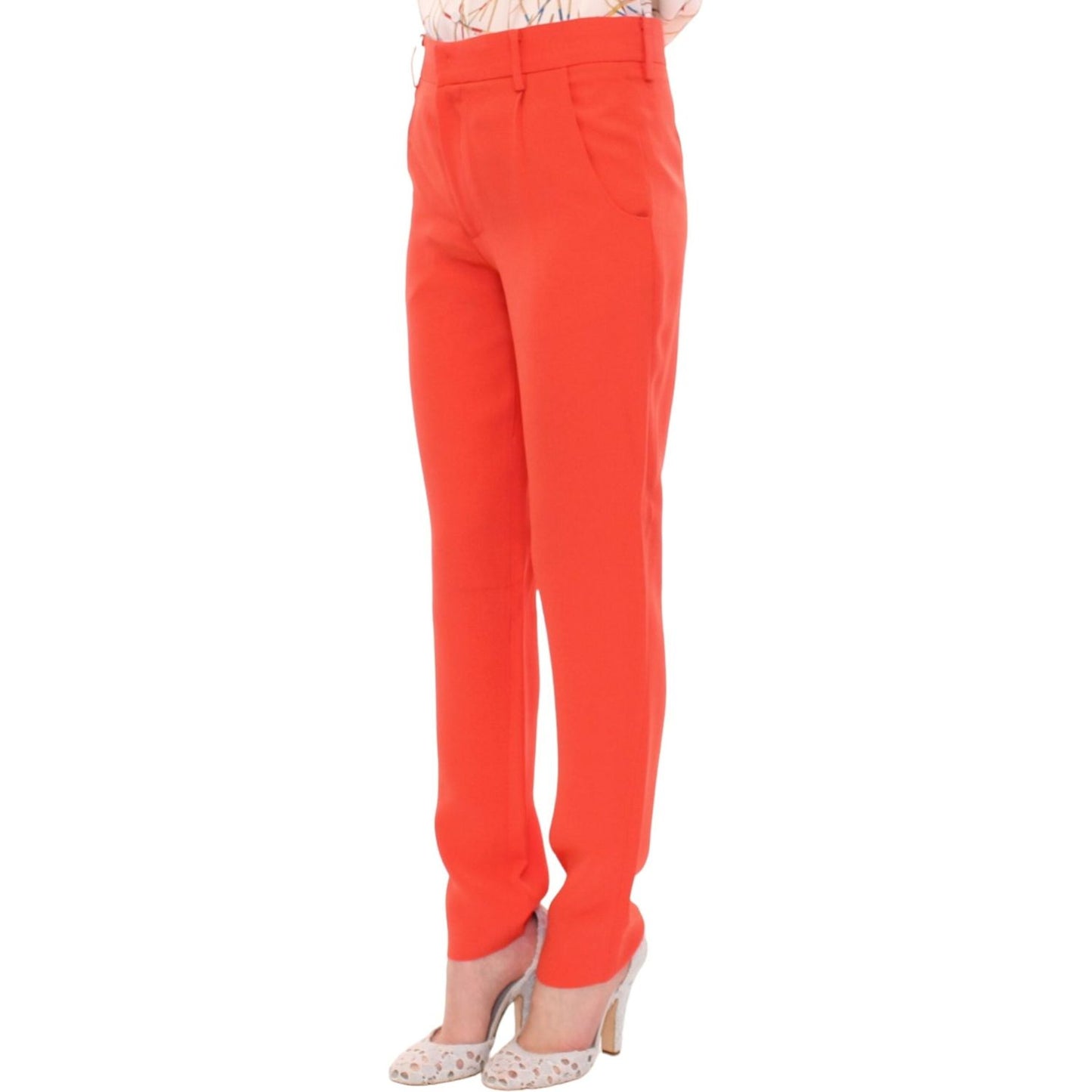 CO|TE Orange boyfriend stretch pants
