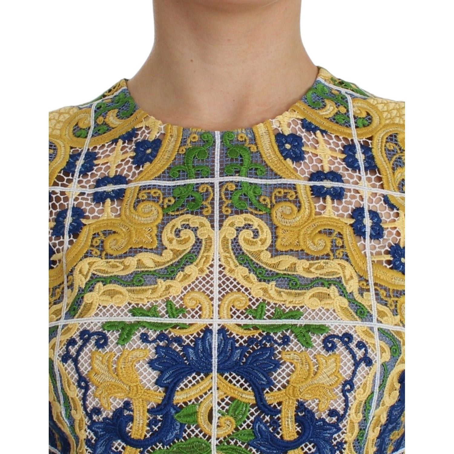 Majolica 刺绣无袖优雅