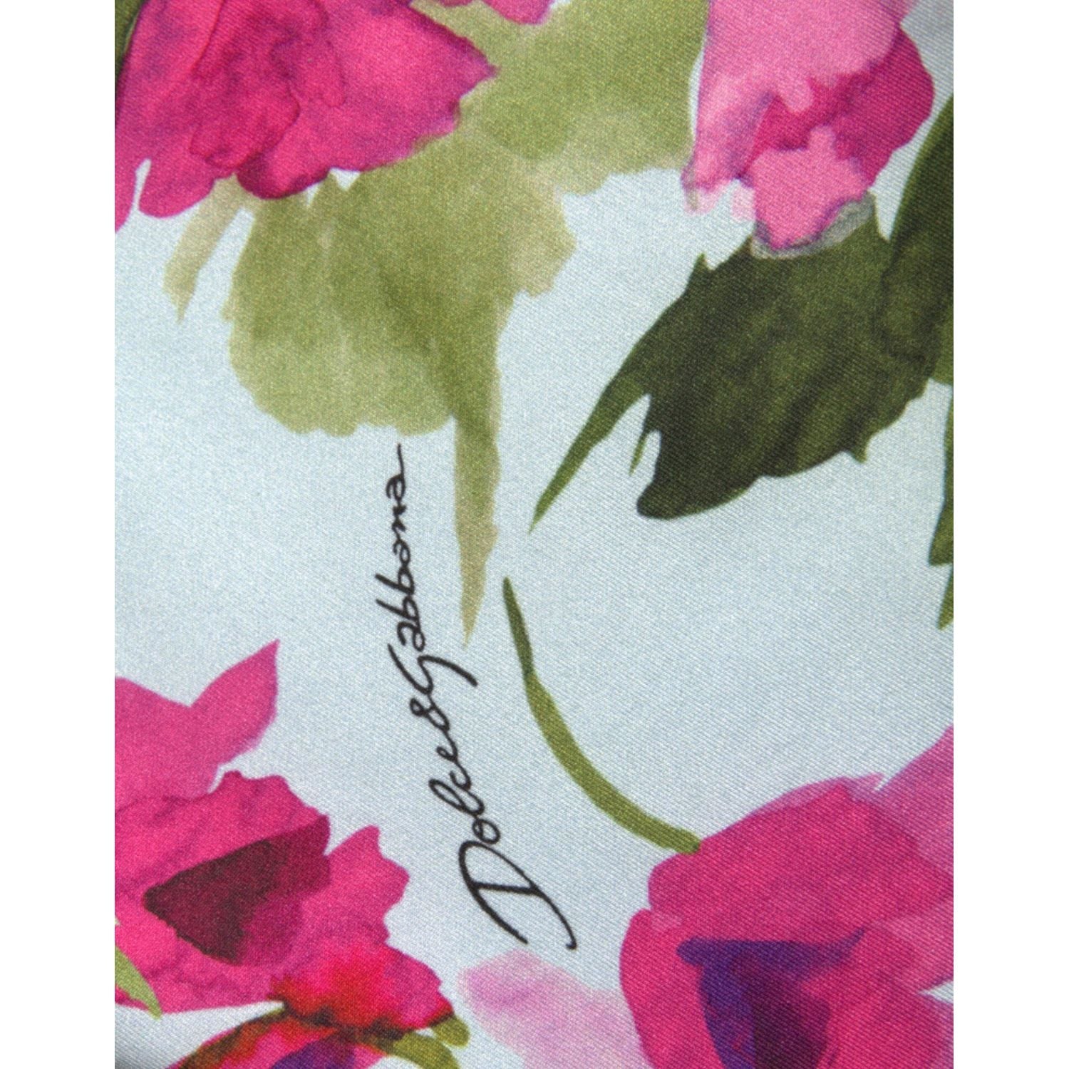 优雅花朵高腰紧身裤