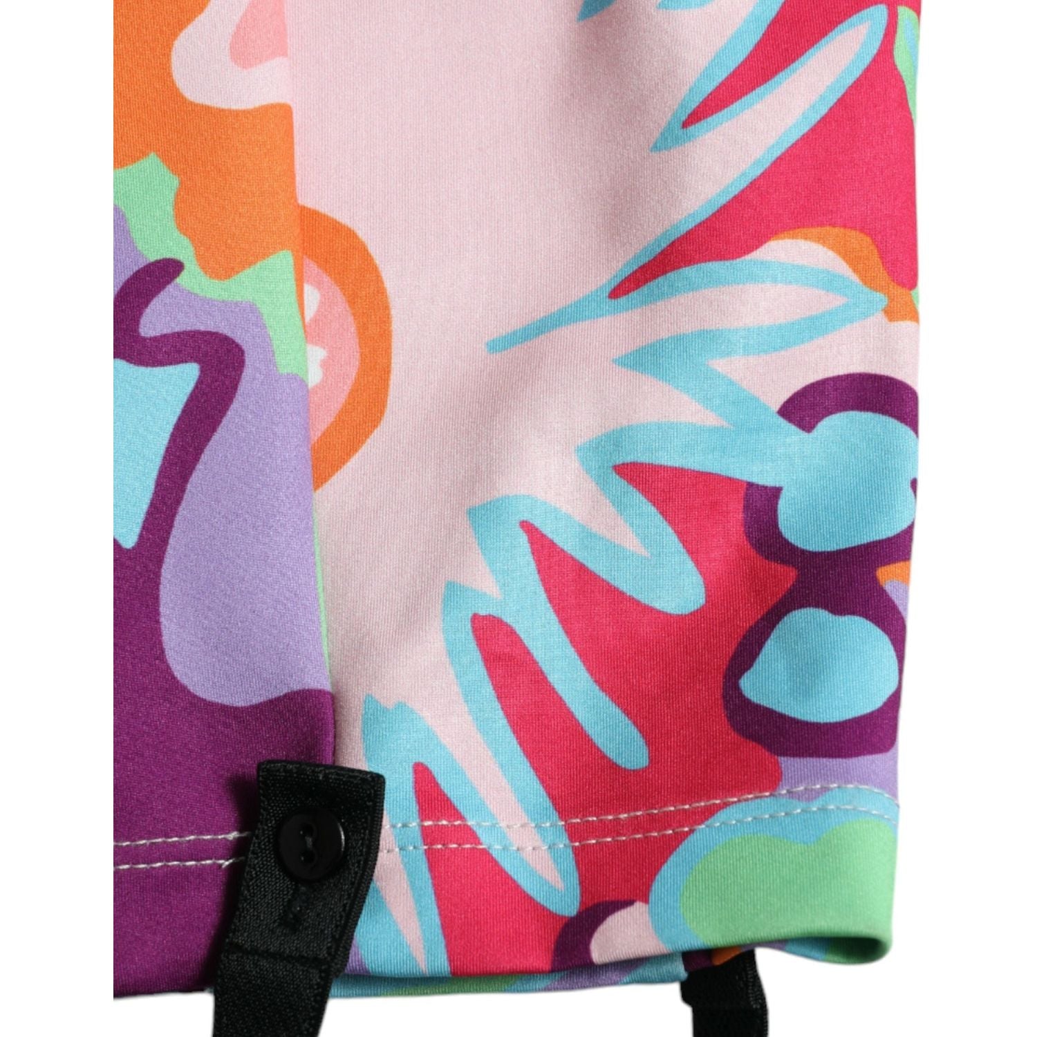 迷人花卉印花高腰紧身裤