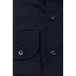 Bagutta Blue Cotton Men Shirt