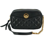 Versace Elegant Small Black Leather Crossbody Bag Versace Dark Slate Gray