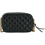 Versace Elegant Small Black Leather Crossbody Bag Versace Dark Slate Gray