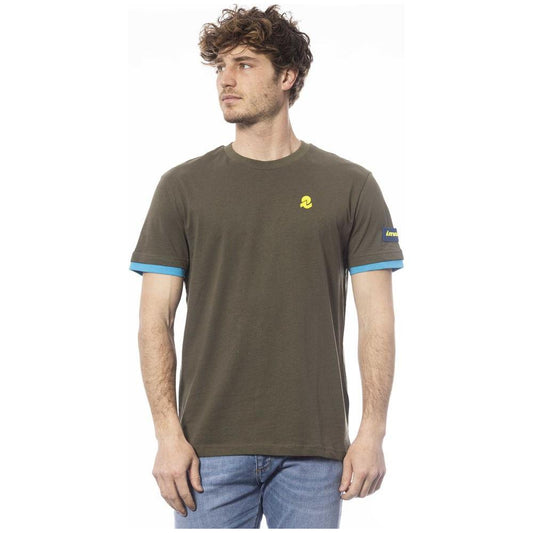 Invicta Green Cotton Men T-Shirt IN-24049-S