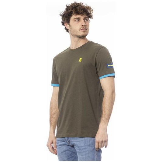 Invicta Green Cotton Men T-Shirt IN-24049-S