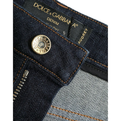 Dolce & Gabbana Blue Cotton Stretch Denim Skinny Jeans
