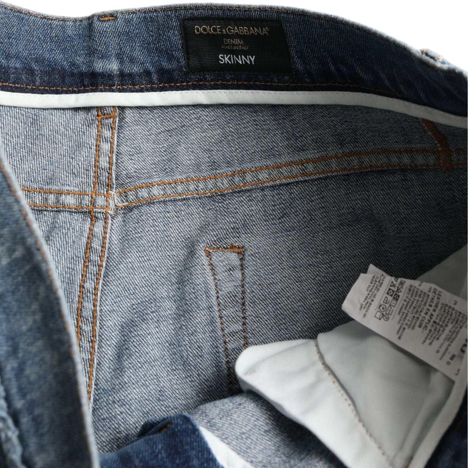 بنطلون جينز ضيق من Dolce &amp; Gabbana باللون الأزرق الأنيق