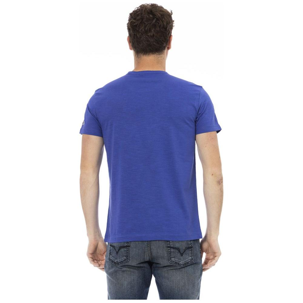 Trussardi Action Blue Cotton Men T-Shirt