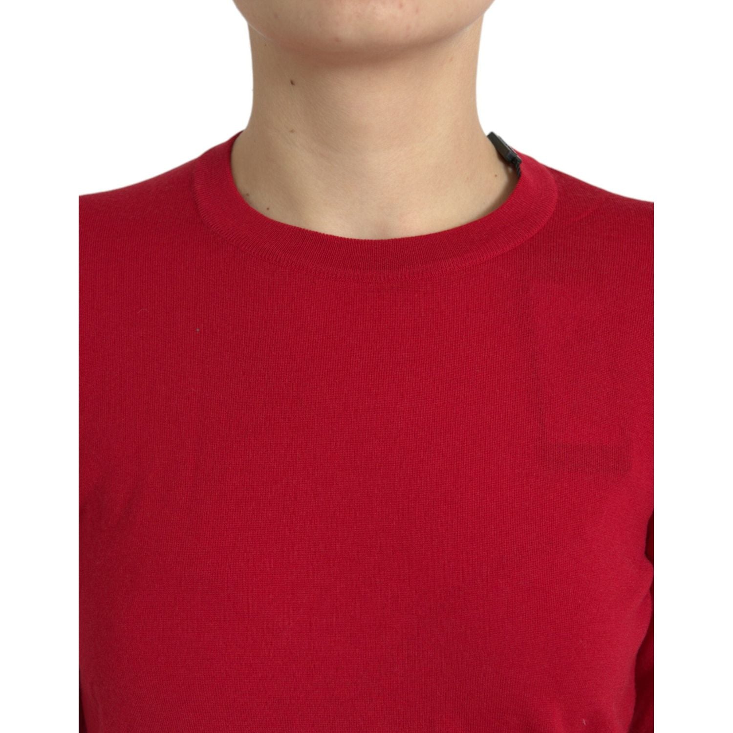 亮红色羊毛套衫