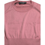 Dolce & Gabbana Pink Crew Neck Cropped Sleeveless Tank Top