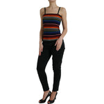 Dolce & Gabbana Multicolor Stripes Spaghetti Strap Tank Top