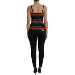Dolce & Gabbana Multicolor Stripes Spaghetti Strap Tank Top