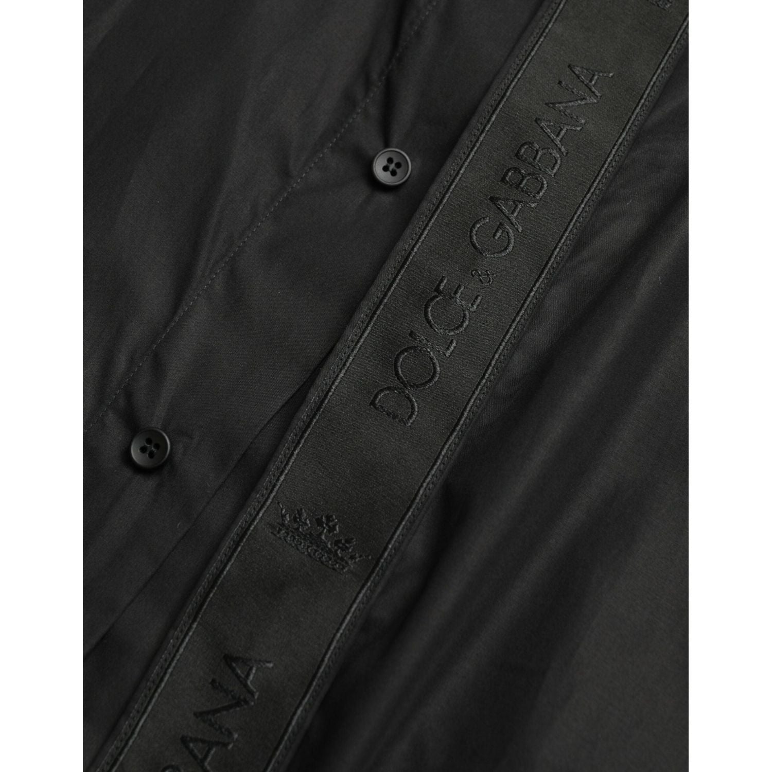 优雅黑色修身正装衬衫