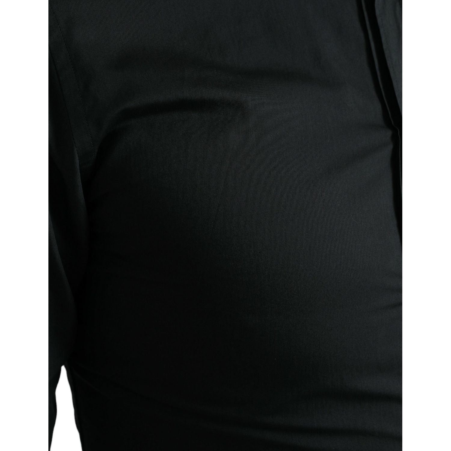 قميص دولتشي آند غابانا الأنيق المصنوع من مزيج الحرير الأسود