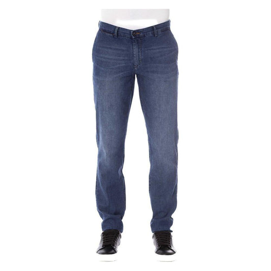 Trussardi Jeans Blue Cotton Men Jeans