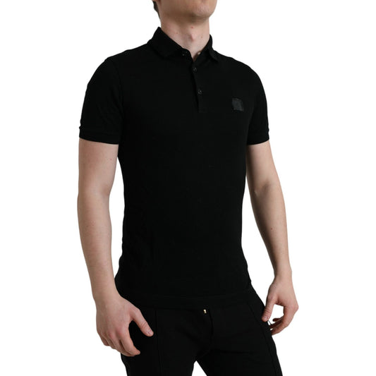 Dolce & Gabbana Black Logo Collared Short Sleeve T-shirt TSH85128-46