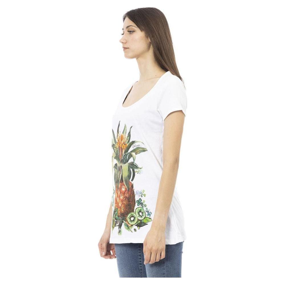 Just Cavalli White Cotton T-Shirt
