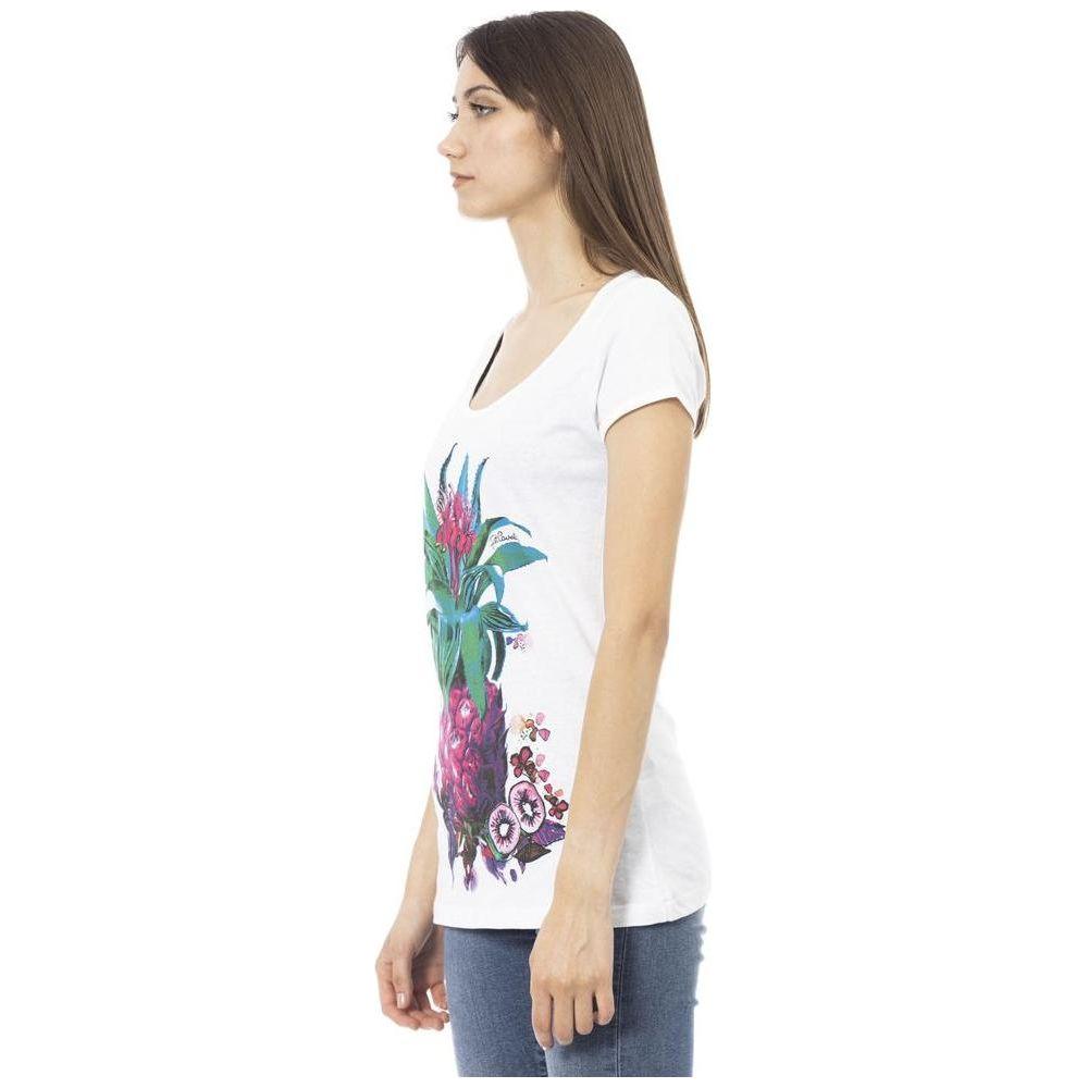Just Cavalli White Cotton T-Shirt