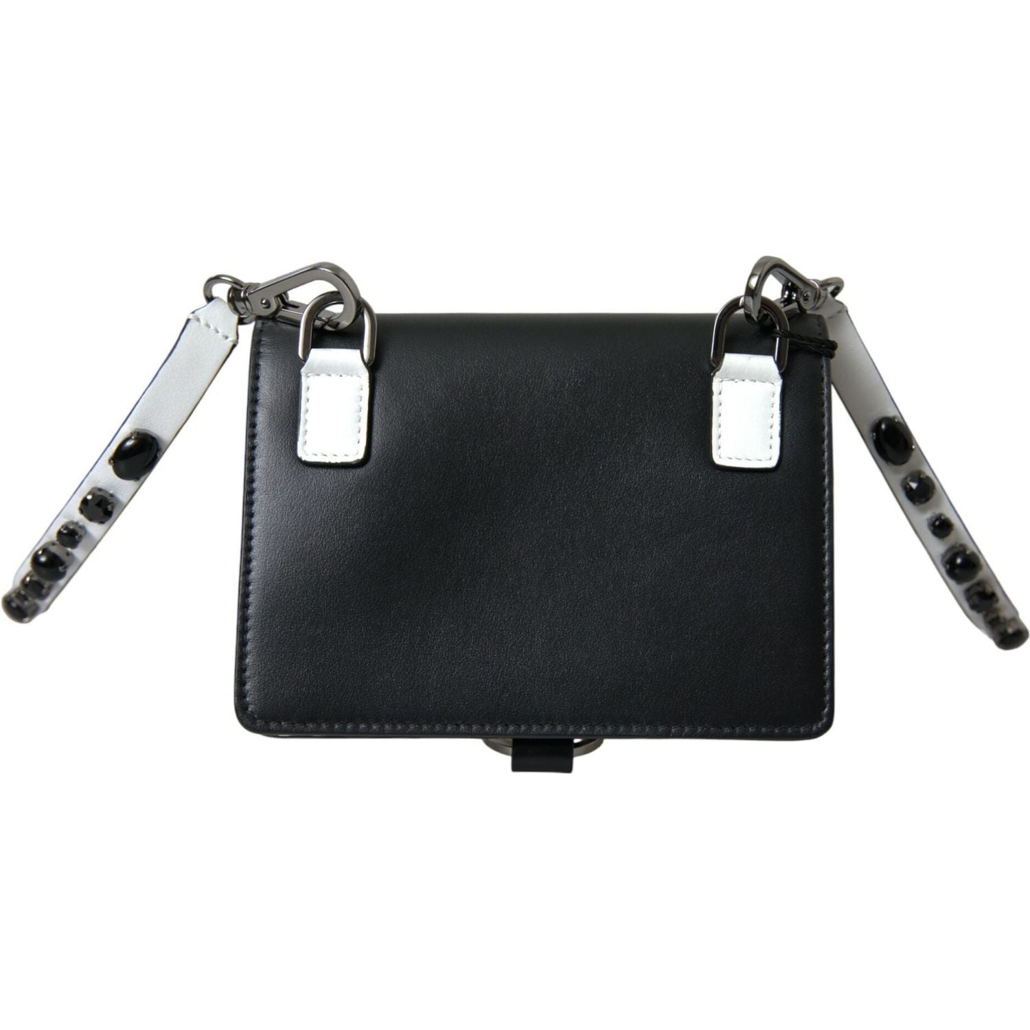 优雅水晶缀饰皮革卡夹