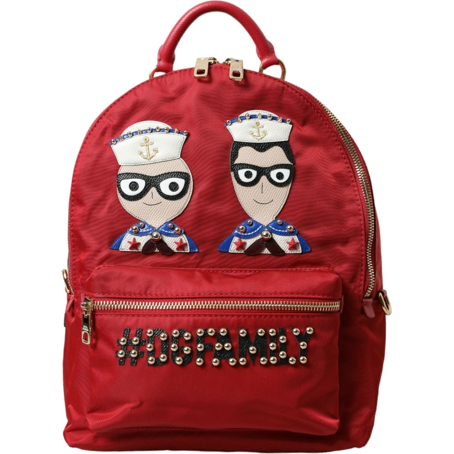 Dolce & Gabbana Red #DGFAMILY Embellished Backpack VULCANO Bag
