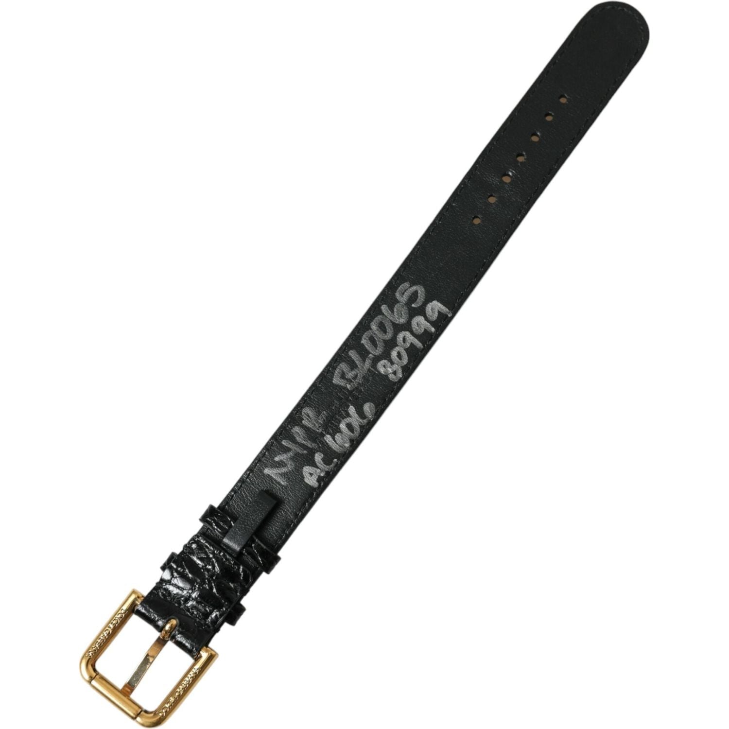 优雅的金色黑色皮革手链